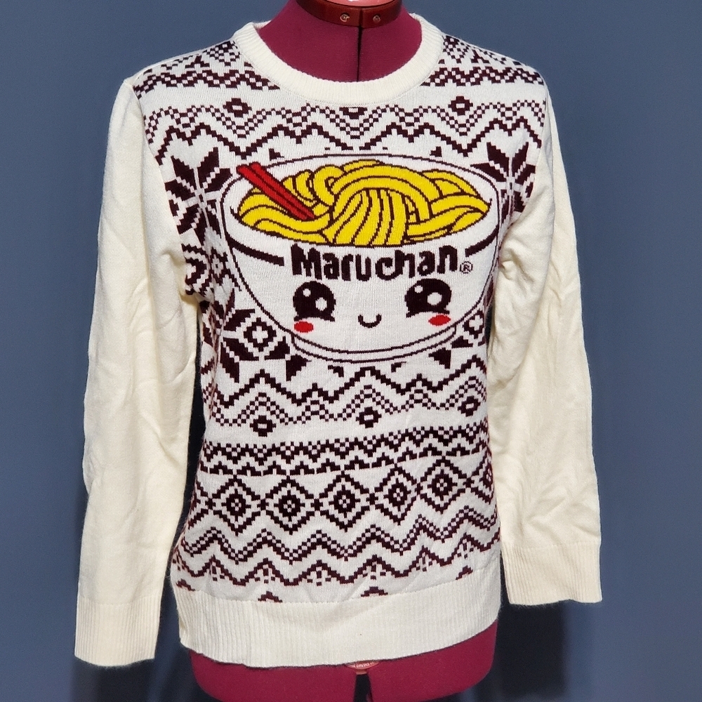 Maruchan Ramen Sweater Long Sleeve Top Womens Size L